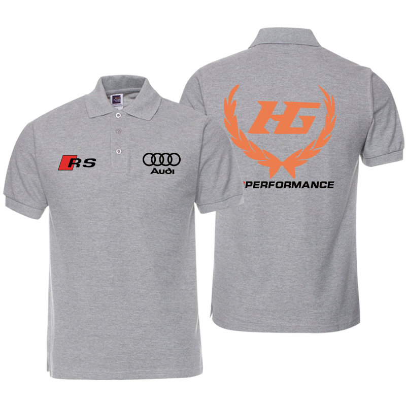 2022 Polo Audi HG Performance Homme Sans Repassage Coton Couleur Unie